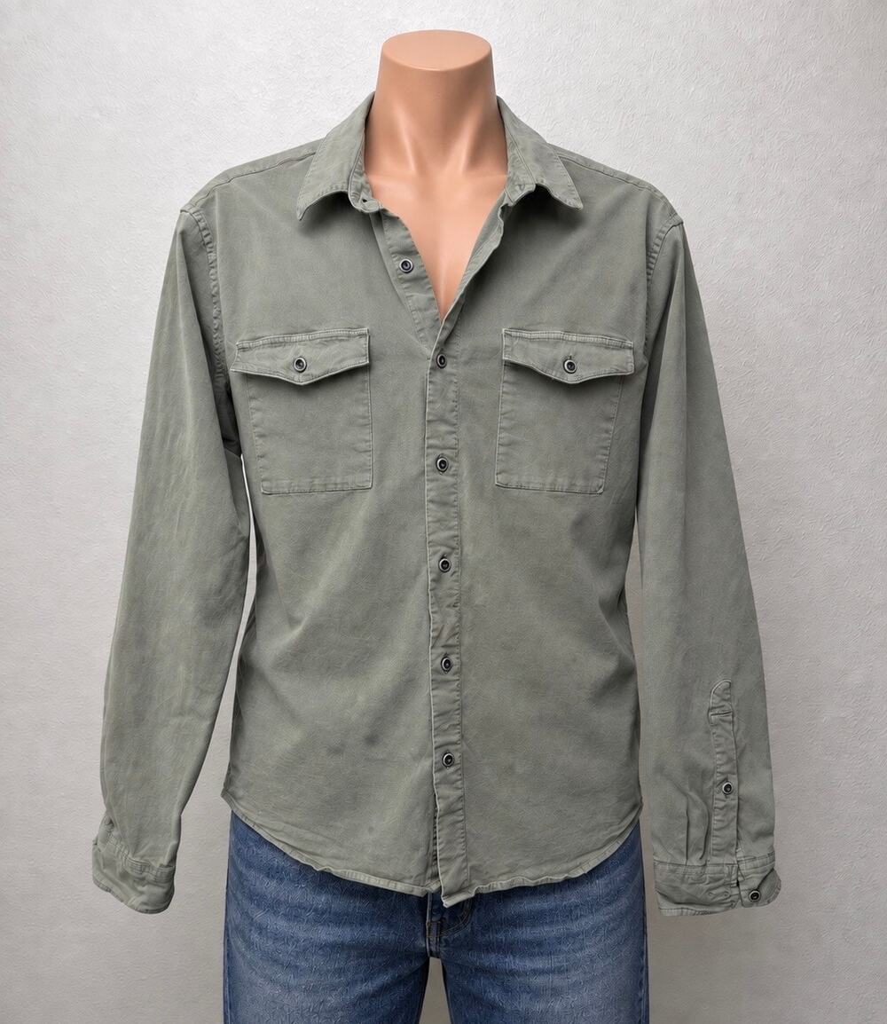 Lucky Brand Sage Green Utility Shirt Men L